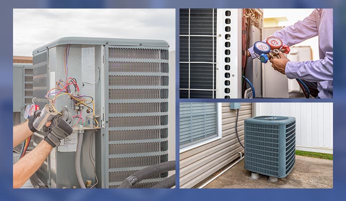 AC repair, maintenance, and installation services in progress