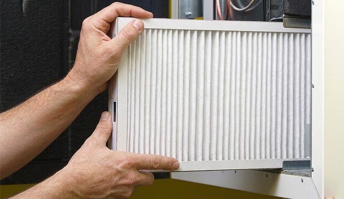 Pleated HVAC air filter replacement service