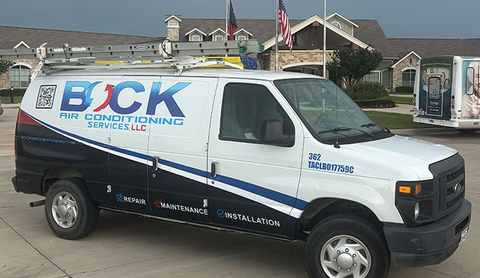 Service vehicle of Bock Air Conditioning Services