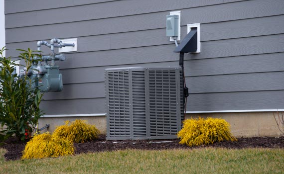 installed heating system on new construction