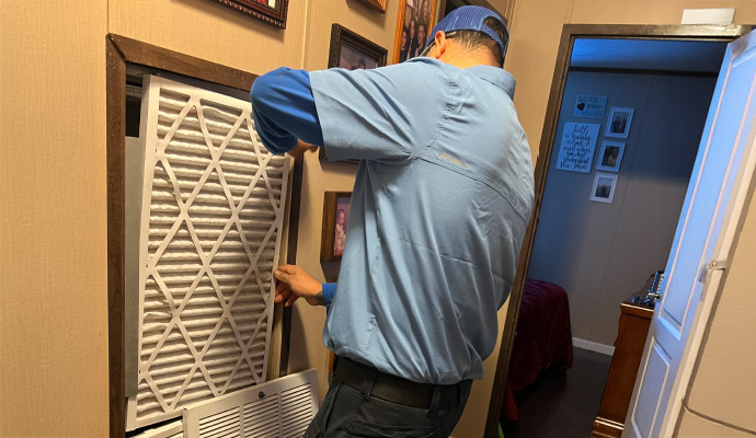 Professional repairing air handler