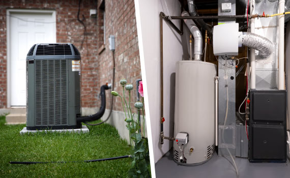 Types of forced air heating system