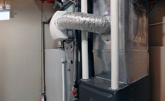 hvac humidifier in basement