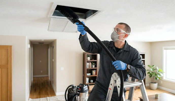 Indoor duct cleaning service