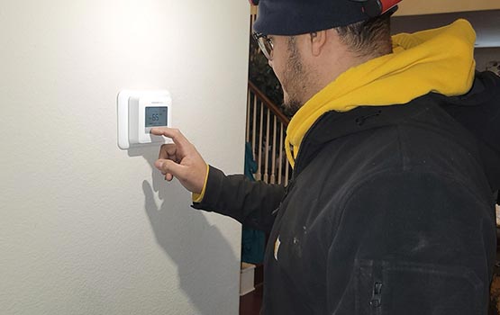 Smart AC thermostat installation
