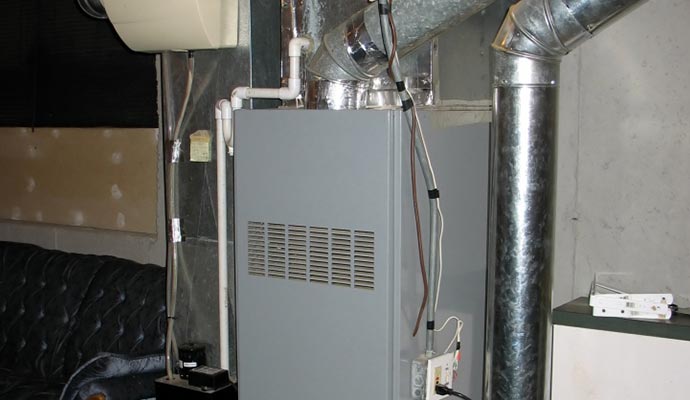 A installed furnace