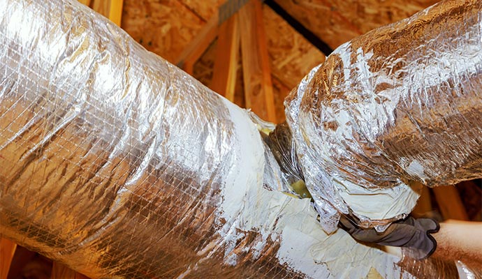 Insulated air ducts repairing service