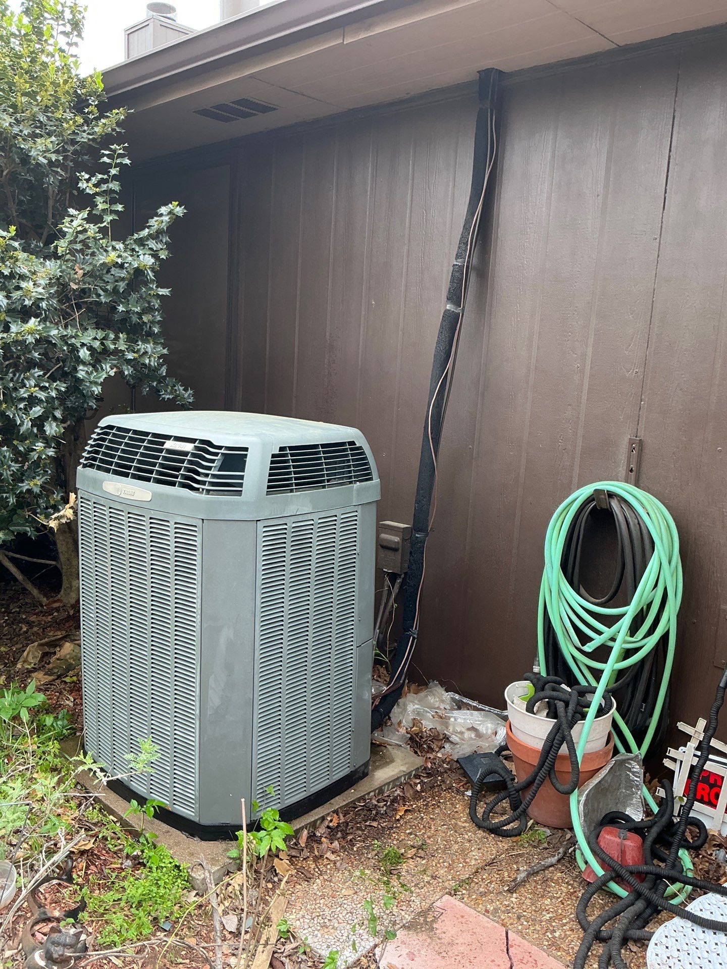 Old heat pump unit.