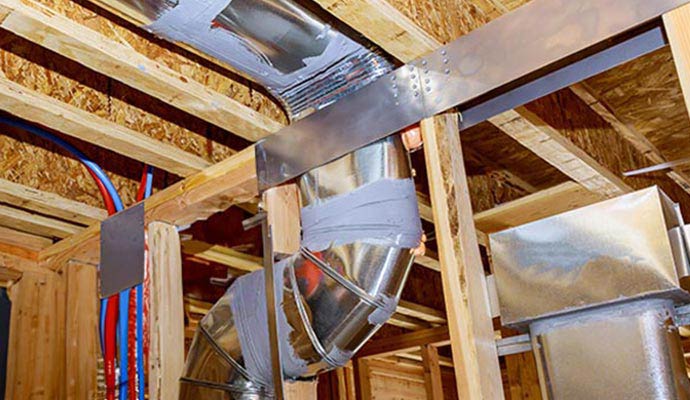 Leakage sealed in duct