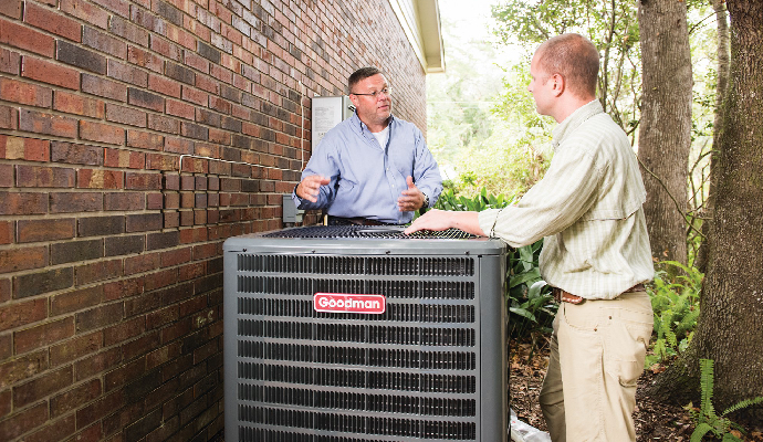 Goodman AC outdoor unit installation