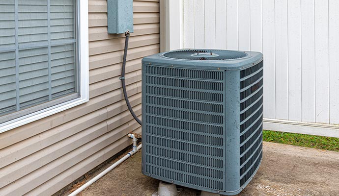 Heating system installed outside