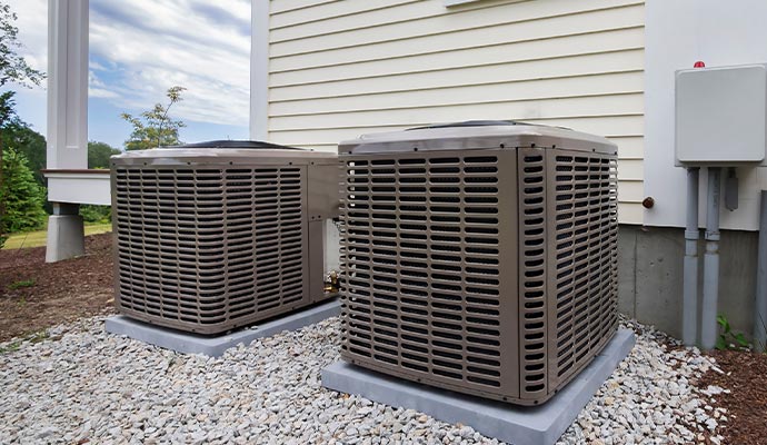 HVAC system installed outdoor